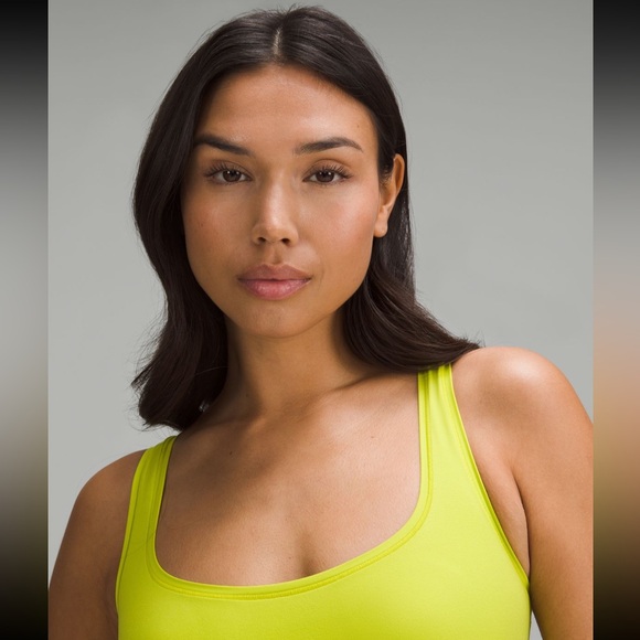 Lululemon Wundermost M ultra soft nulu square neck sleeveless bodysuit green - Picture 4 of 6